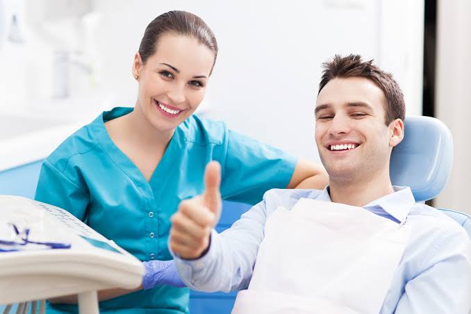 Smiling patient